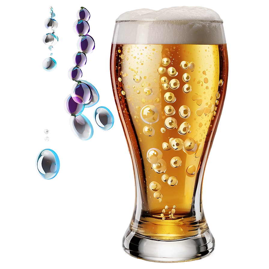 Pint Glass With Beer Bubbles Png Ycs62 PNG Image