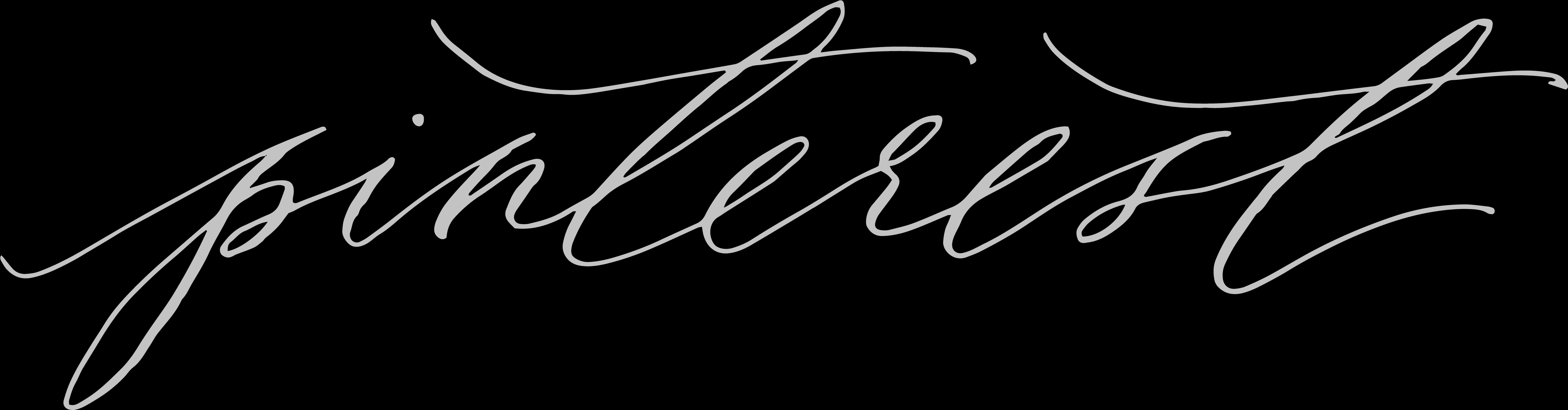 Pinterest Cursive Logo Black PNG Image