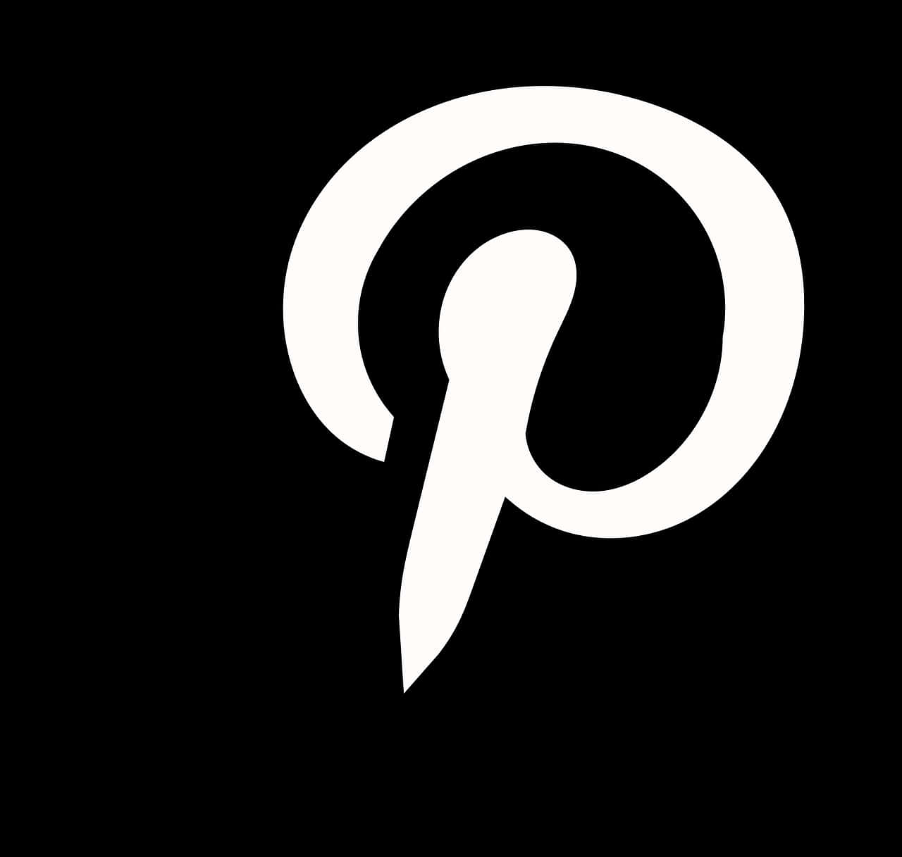 Pinterest Logo Blackand White PNG Image