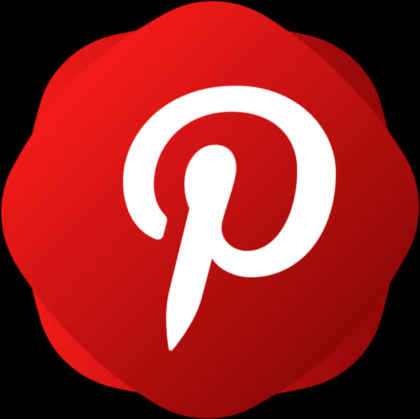 Pinterest Logo Red Background PNG Image