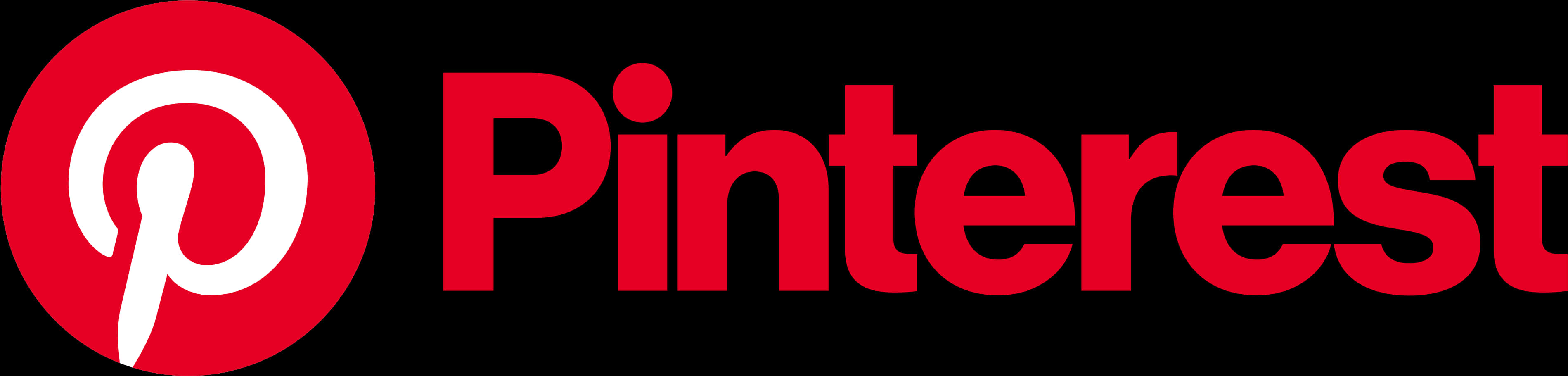 Pinterest Logo Redand White PNG Image