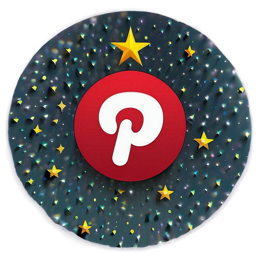 Pinterest Logo With Stars Png 24 PNG Image