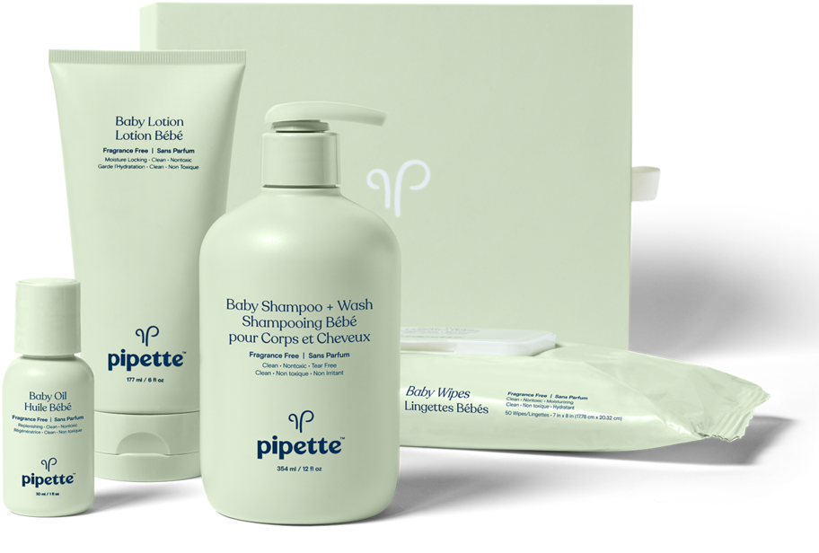 Pipette Baby Care Products Set PNG Image