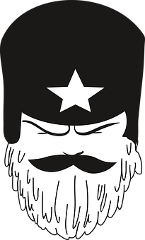 Pirate Captain Beard Graphic PNG Image