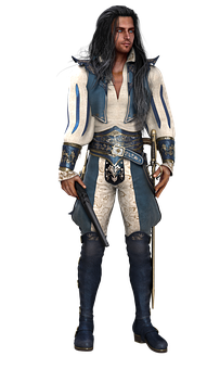 Pirate Captain3 D Character PNG Image