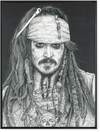 Pirate Character Sketch Artwork PNG Image