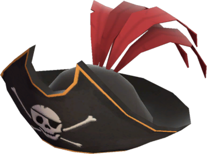 Pirate Hatwith Red Feathersand Skull Emblem PNG Image