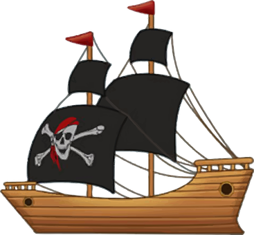 Pirate Ship Illustration PNG Image