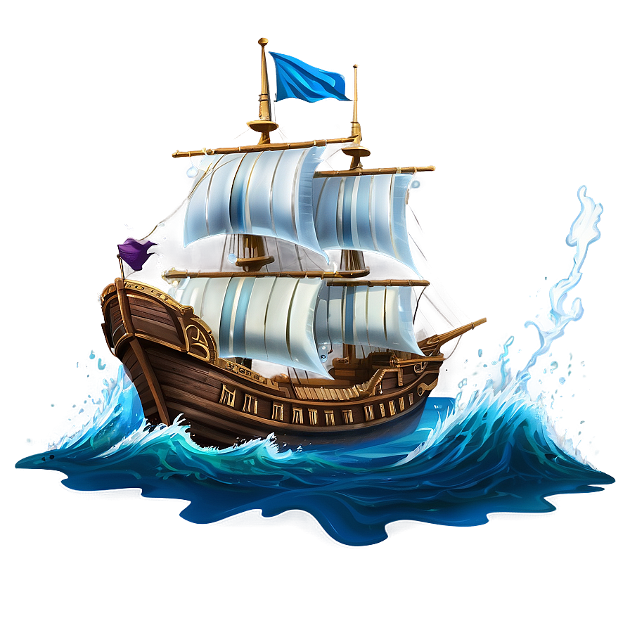 Pirate Ship Stormy Sea Png 05212024 PNG Image