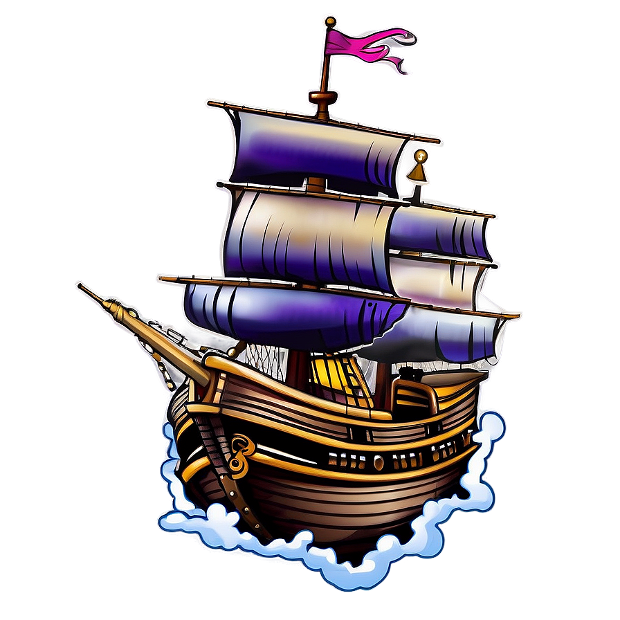 Pirate Ship Tattoo Png 05042024 PNG Image