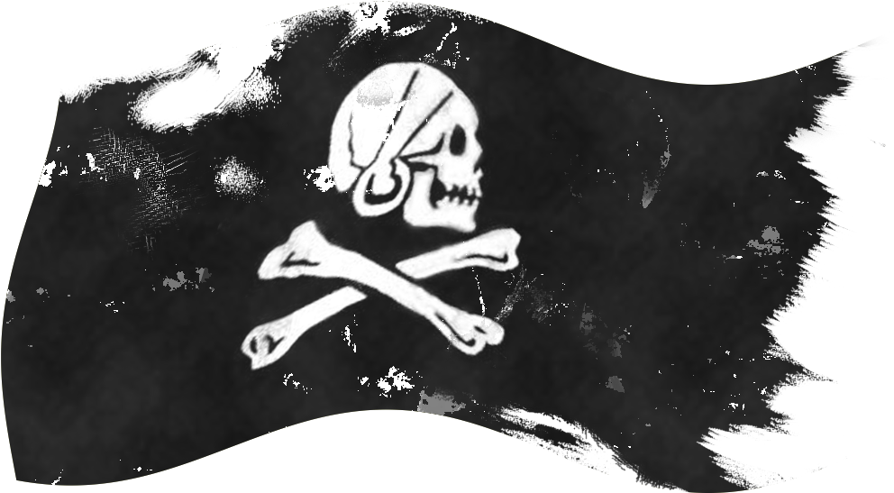 Pirate Skulland Crossbones Flag PNG Image