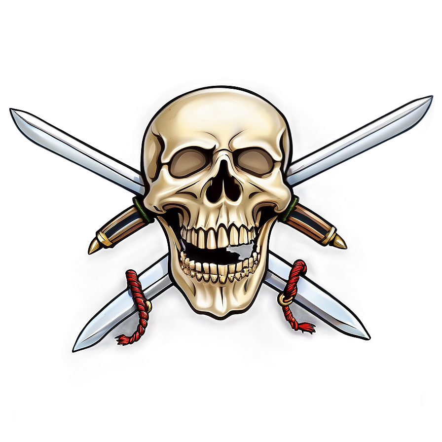 Pirate Skulland Crossed Swords PNG Image