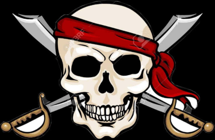 Pirate Skulland Crossed Swords PNG Image