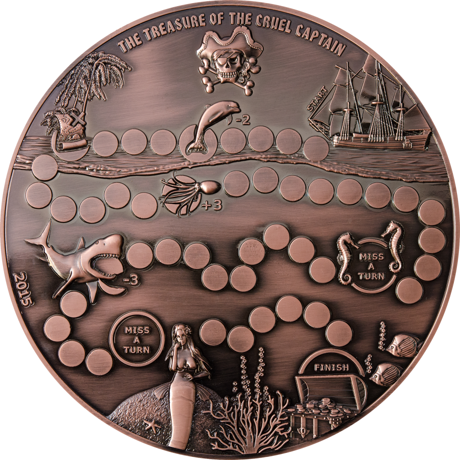 Pirate Themed Board Game Coin Design PNG Image