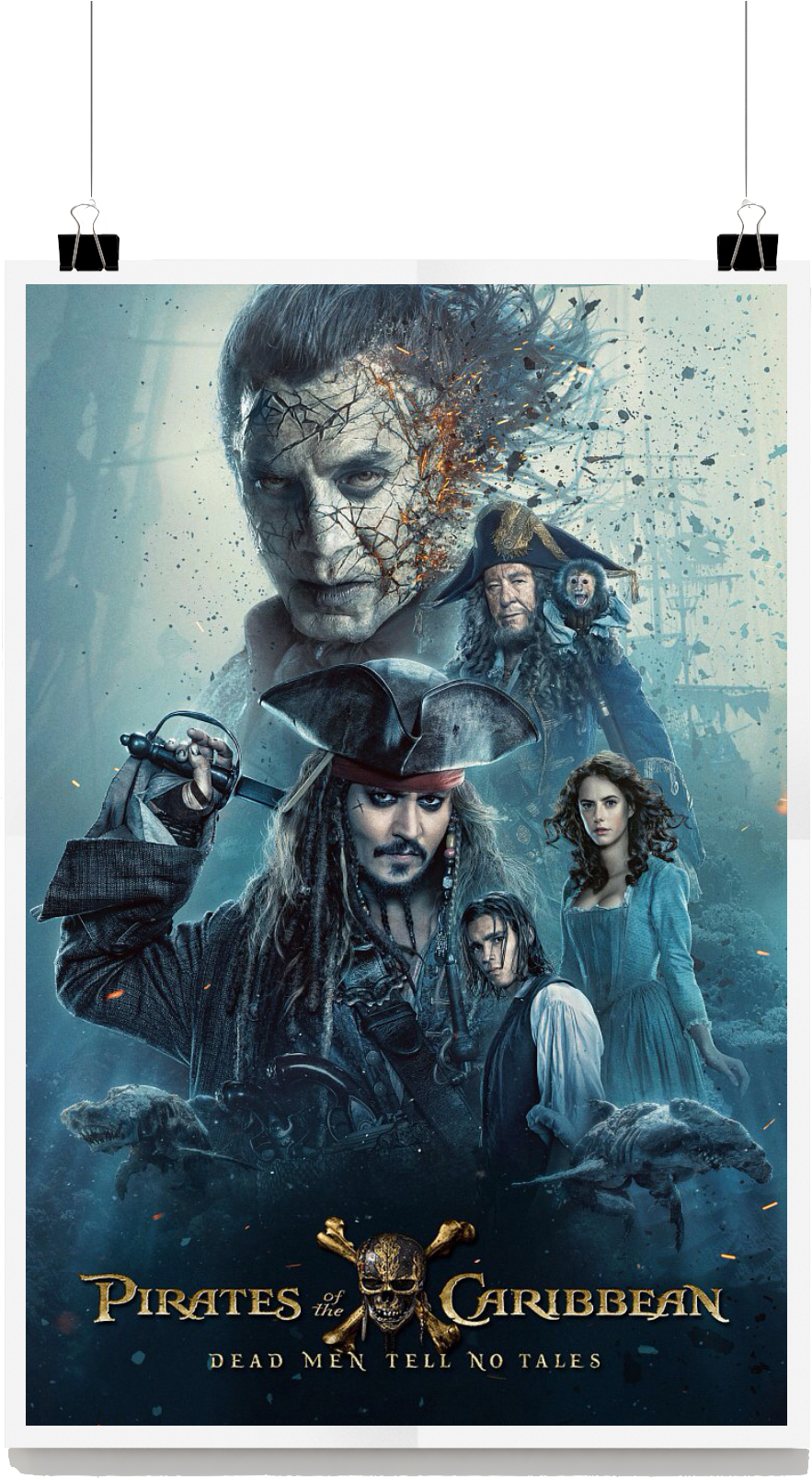 Piratesofthe Caribbean Dead Men Tell No Tales Movie Poster PNG Image