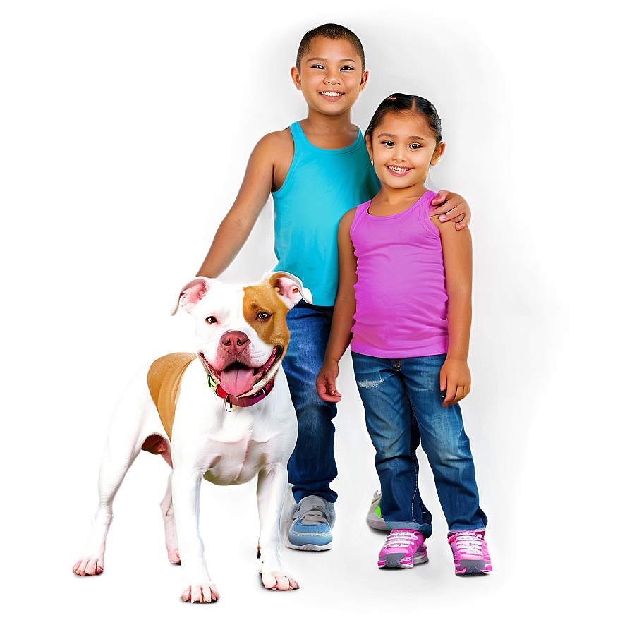 Pitbull And Kids Png 64 PNG Image