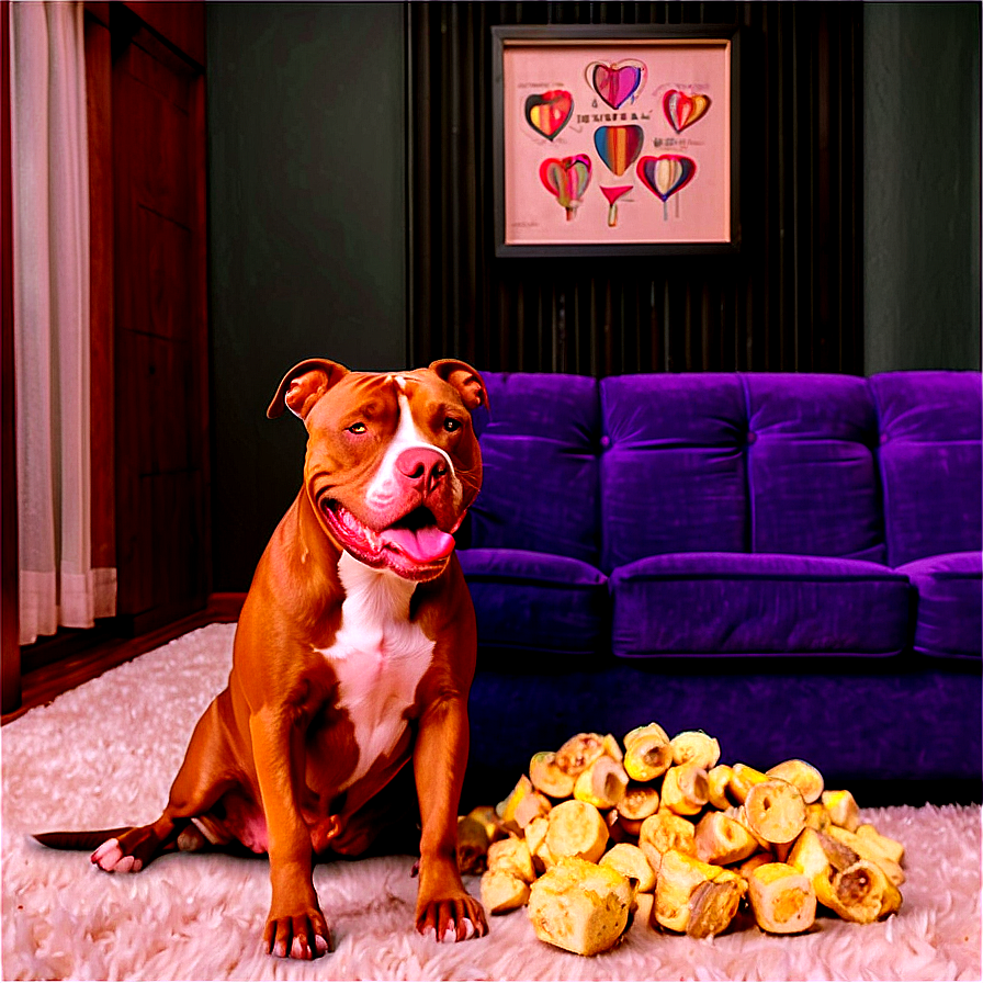 Pitbull At Home Png Oon PNG Image