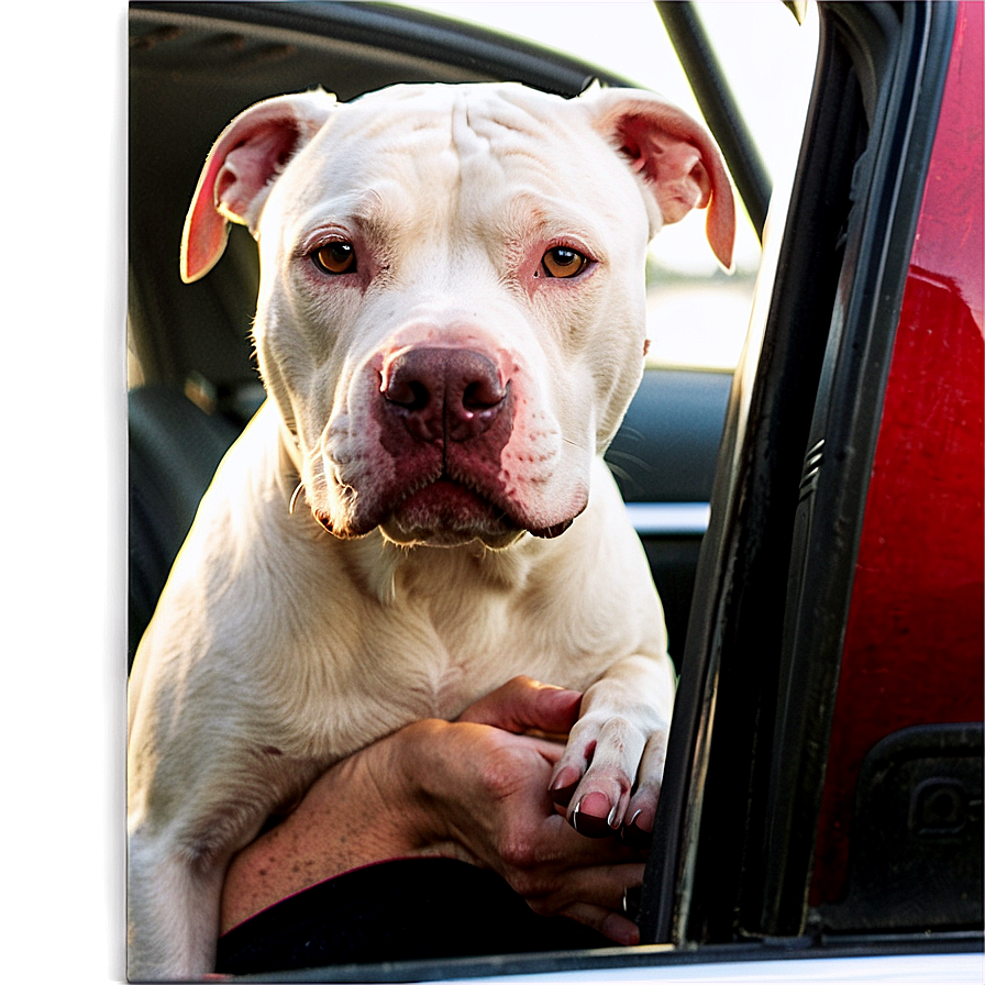 Pitbull In Car Png 79 PNG Image