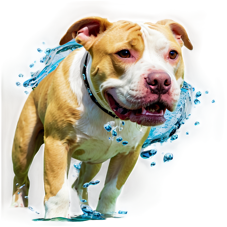 Pitbull In Water Png 05212024 PNG Image