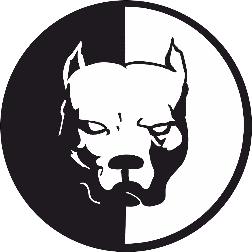 Pitbull Logo Blackand White PNG Image