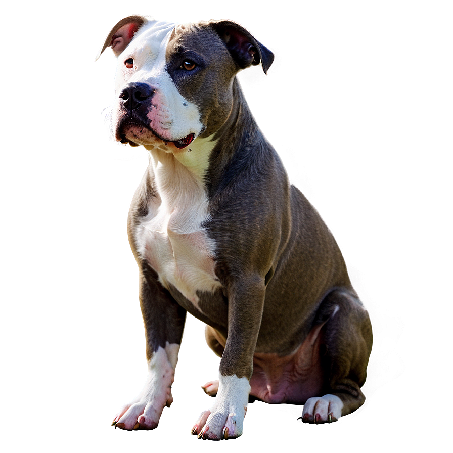 Pitbull Sitting Png 05212024 PNG Image