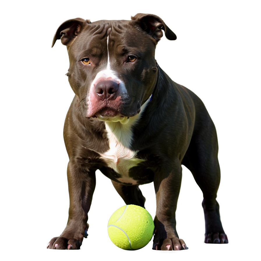 Pitbull With Ball Png Hvs72 PNG Image