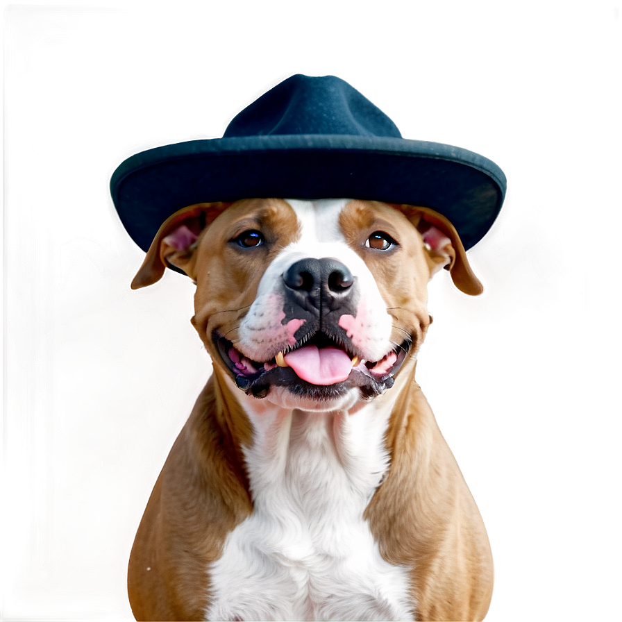 Pitbull With Hat Png Ltm52 PNG Image