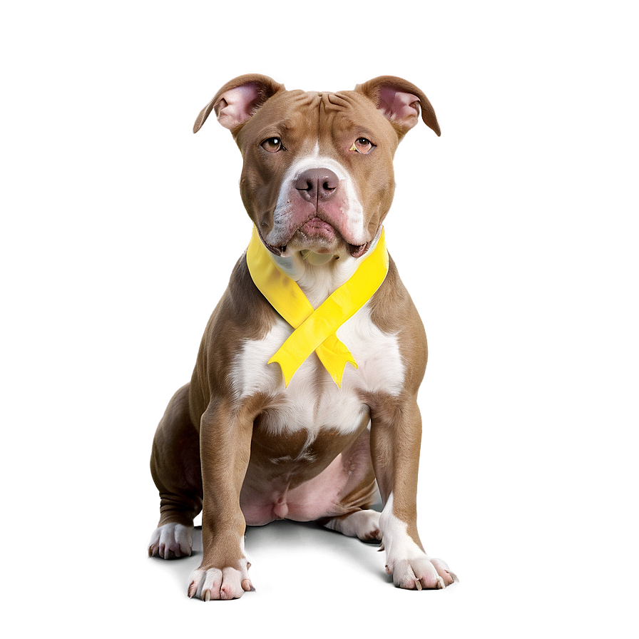 Pitbull With Ribbon Png 05212024 PNG Image