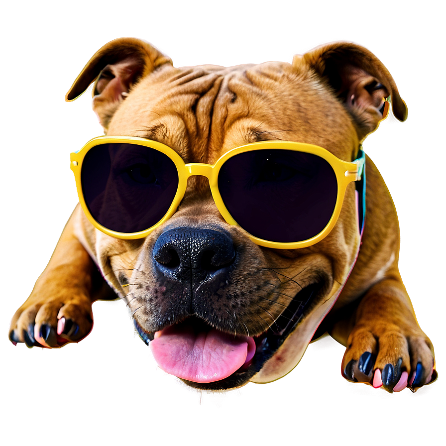 Pitbull With Sunglasses Png 05212024 PNG Image