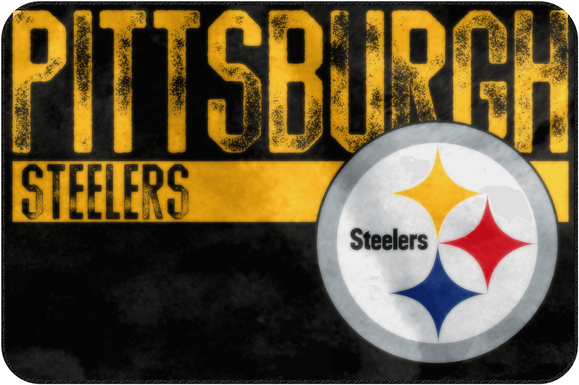 Pittsburgh Steelers Logo Grungy Background PNG Image