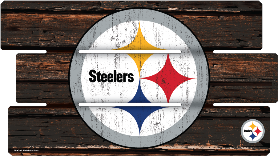 Pittsburgh Steelers Logo Wooden Background PNG Image