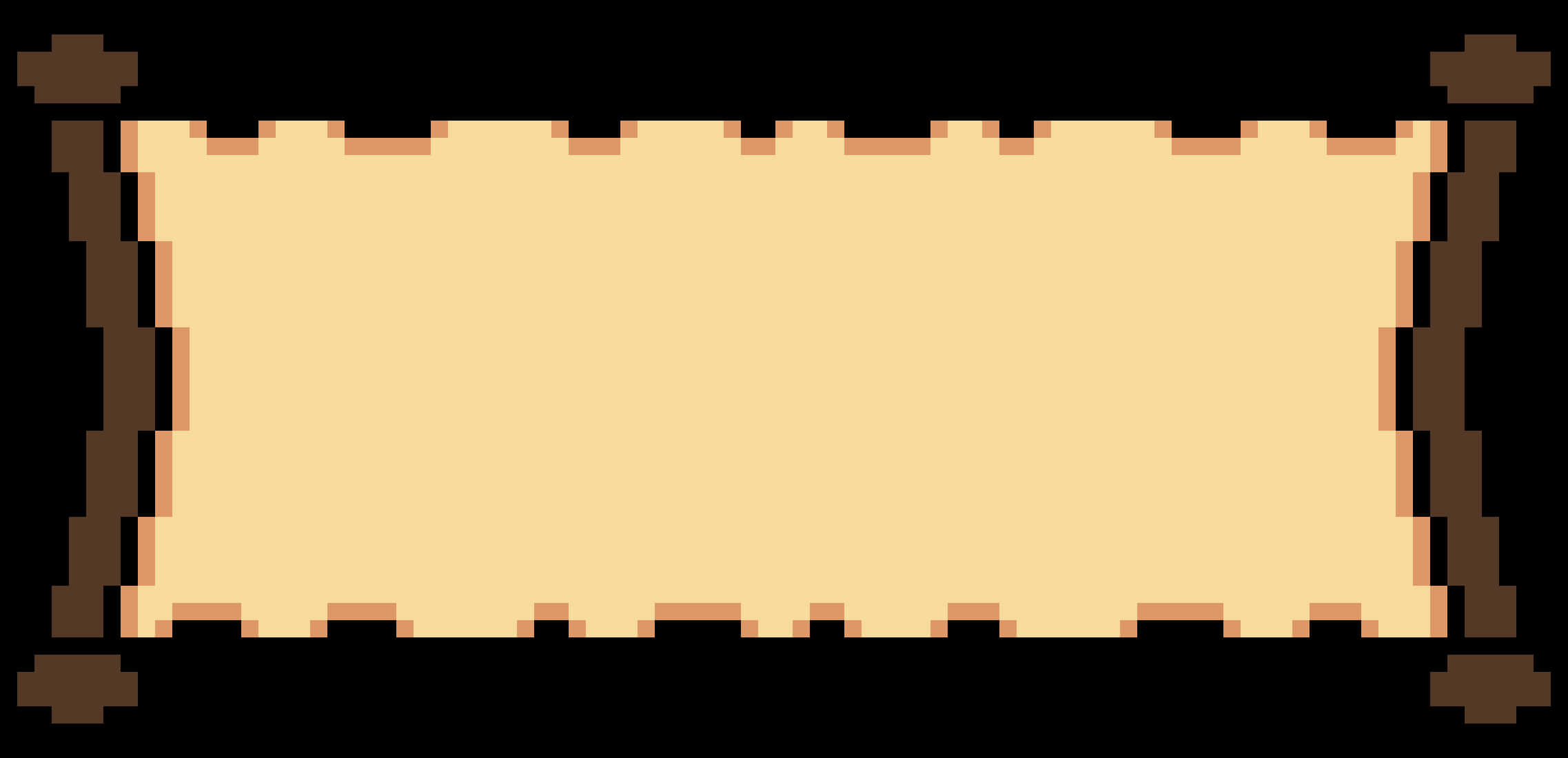 Pixel Art Ancient Scroll PNG Image