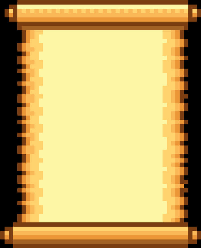 Pixel Art Ancient Scroll PNG Image