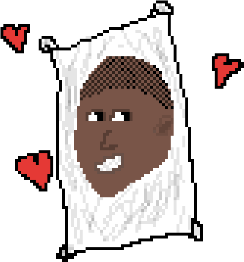 Pixel Art Anime Body Pillow PNG Image