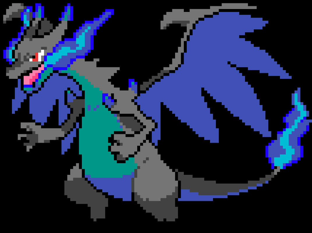 Pixel Art Charizard PNG Image