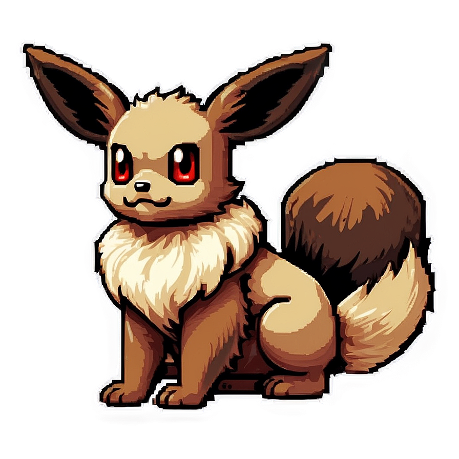 Pixel Art Eevee Sprite Png Ghn PNG Image