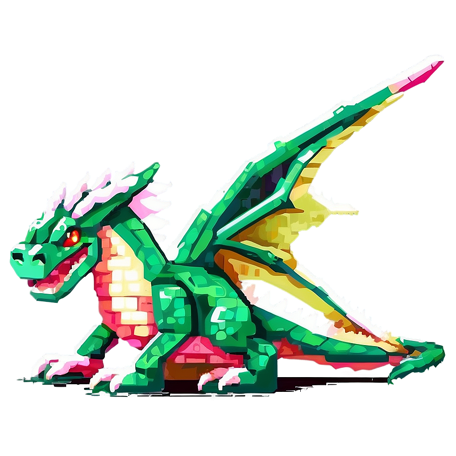 Pixel Art Fantasy Dragon Png Wne PNG Image