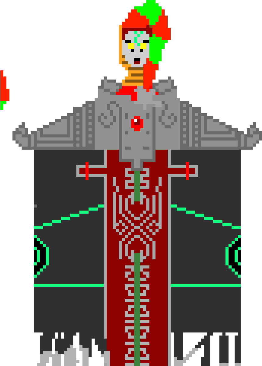 Pixel Art Knight Farewell PNG Image