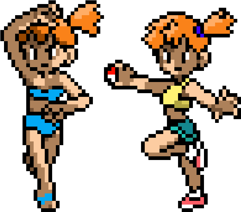 Pixel Art Misty Pokemon Sprites PNG Image