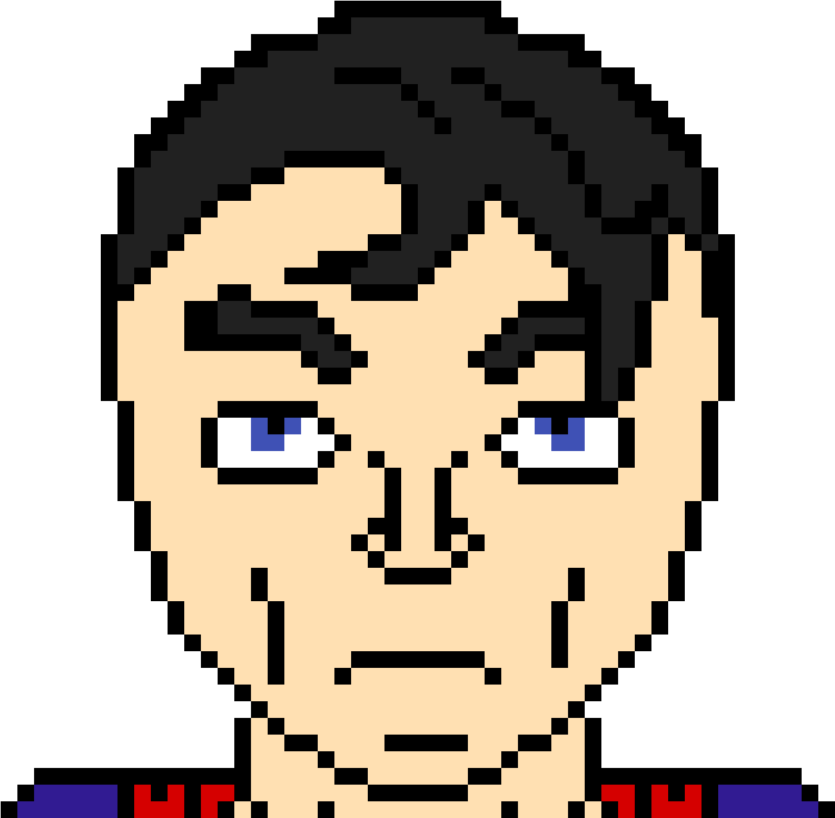 Pixel Art_ Portrait_of_a_ Man PNG Image