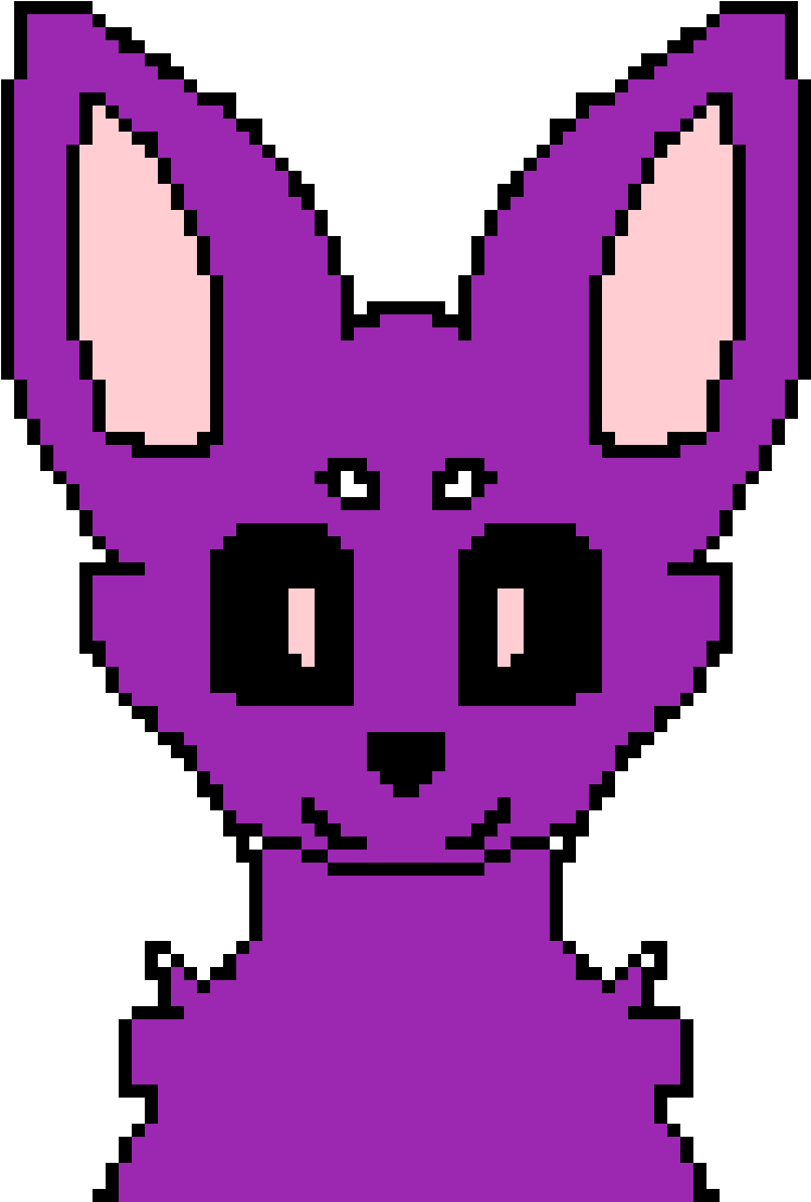 Pixel Art Purple Creature PNG Image