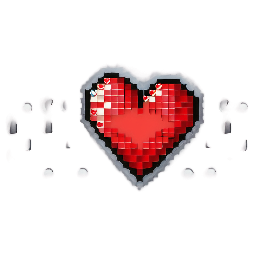 Pixel Art Red Heart Emoji Png Yjo34 PNG Image