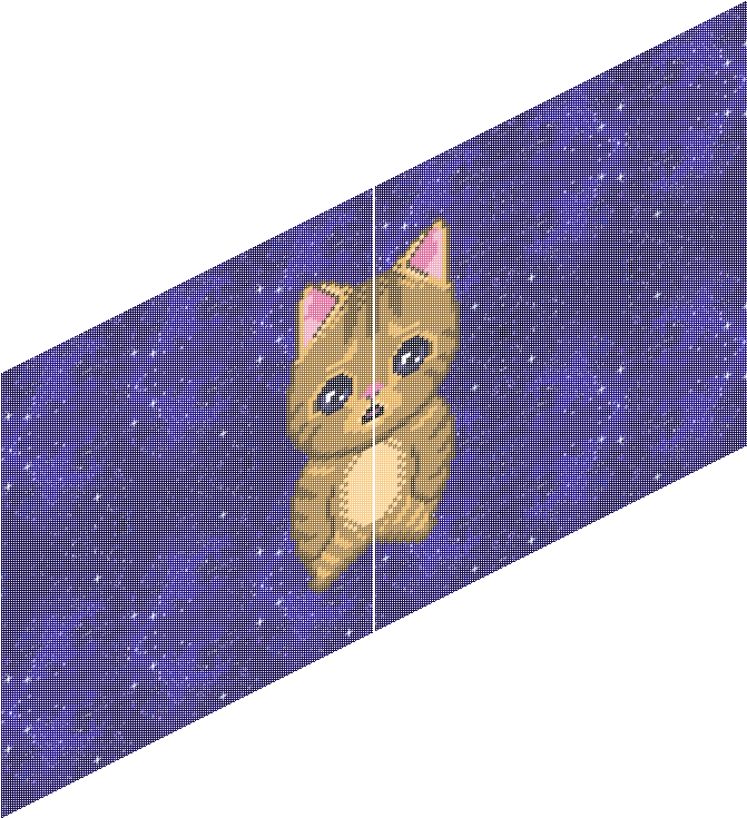 Pixel Art Space Kitten PNG Image