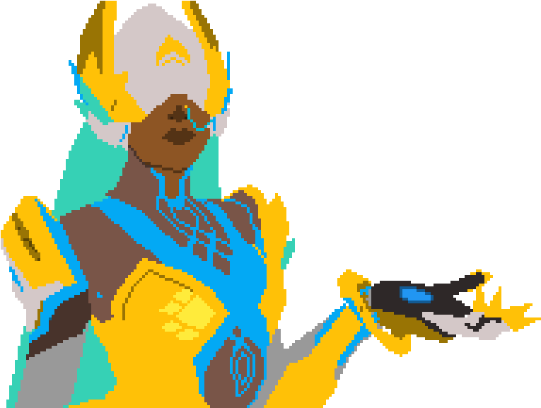 Pixel Art Symmetra Overwatch PNG Image