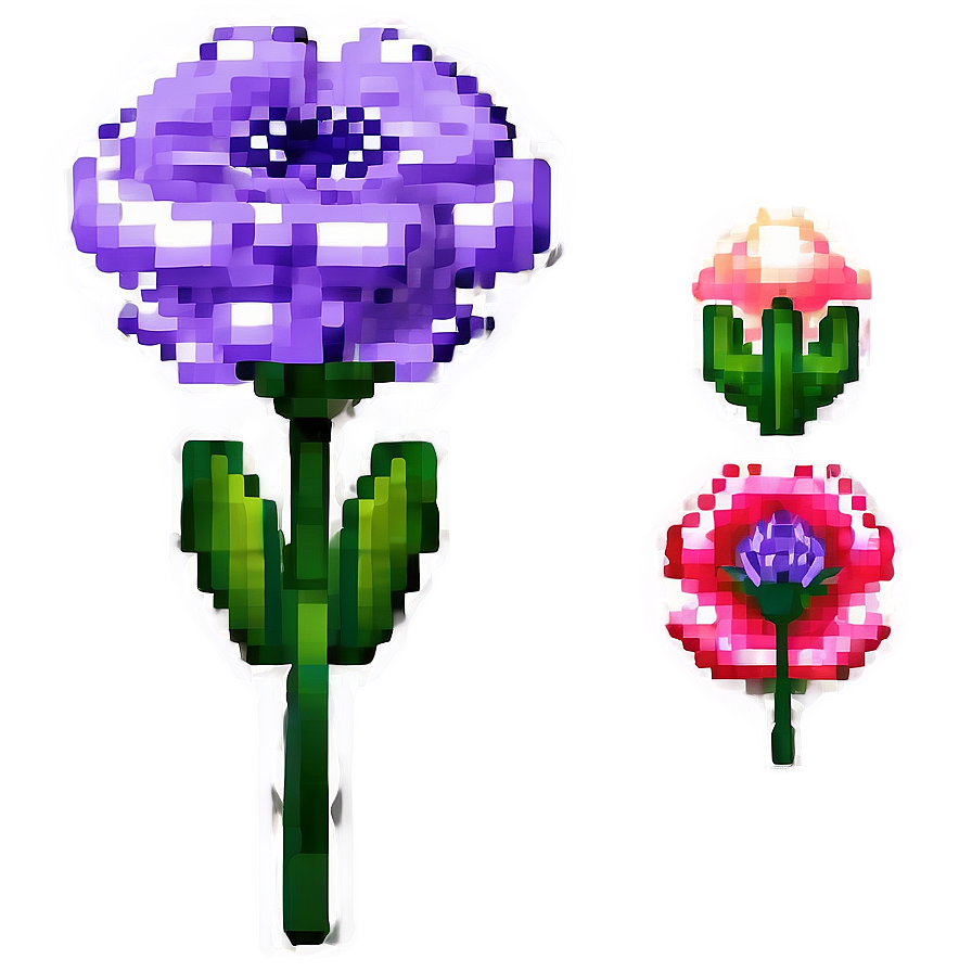 Pixel Flower Bouquet Png Oto82 PNG Image