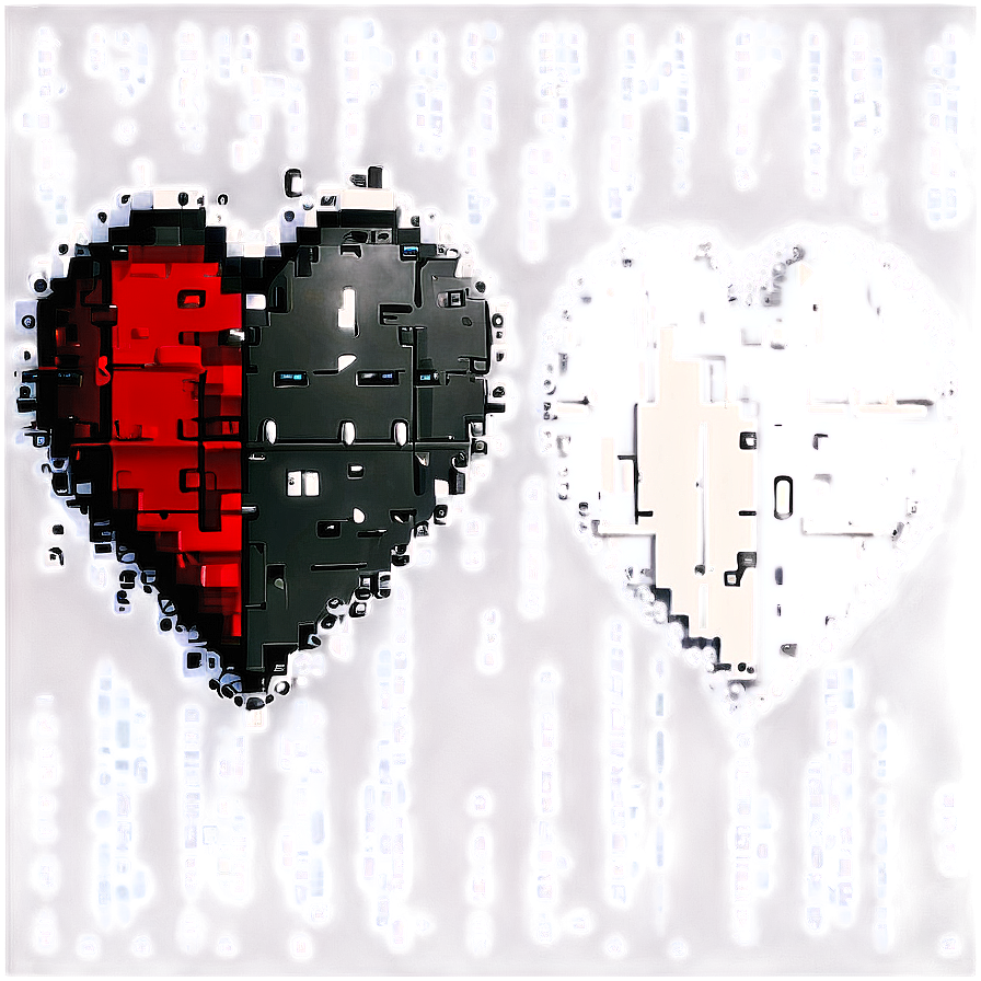 Pixel Heart Background Png 05252024 PNG Image