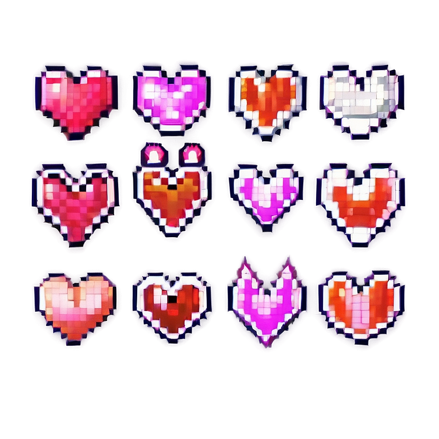 Pixel Heart Game Art Png Yua96 PNG Image