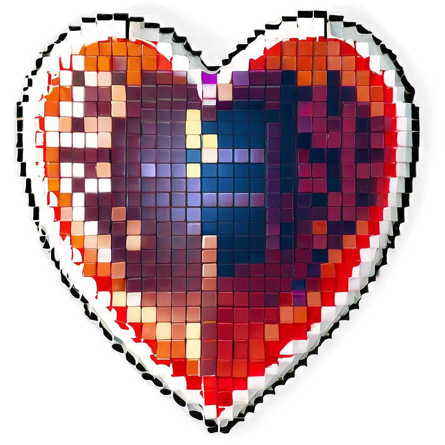 Pixel Heart Outline Png Ksp PNG Image