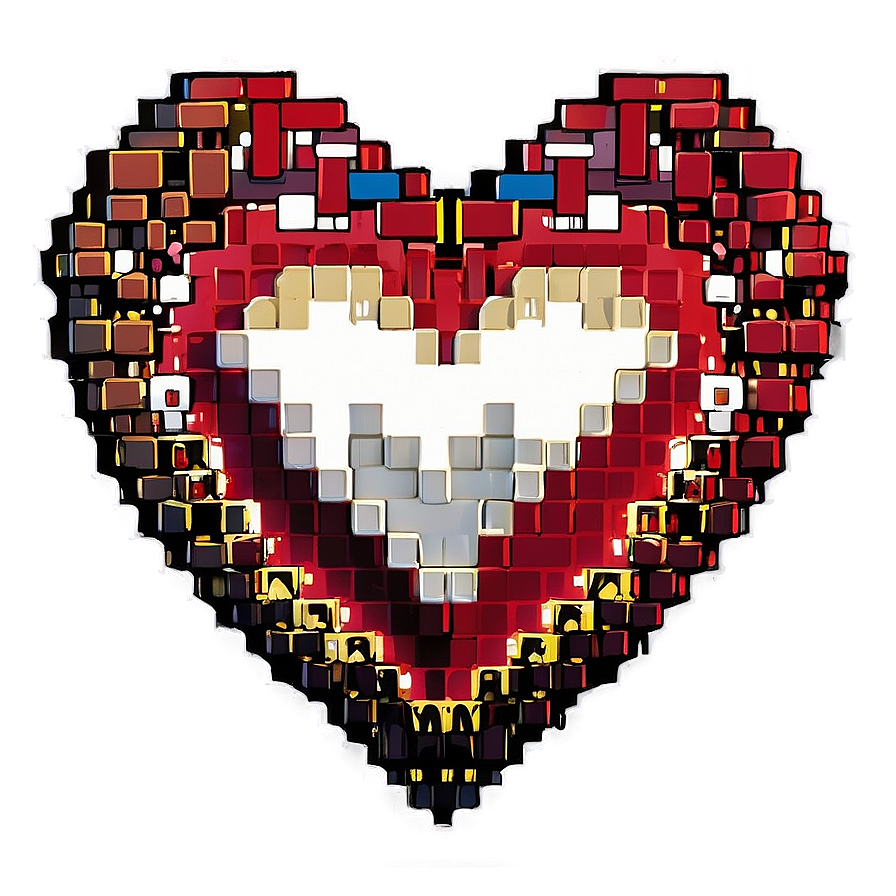 Pixel Heart Sketch Png 94 PNG Image