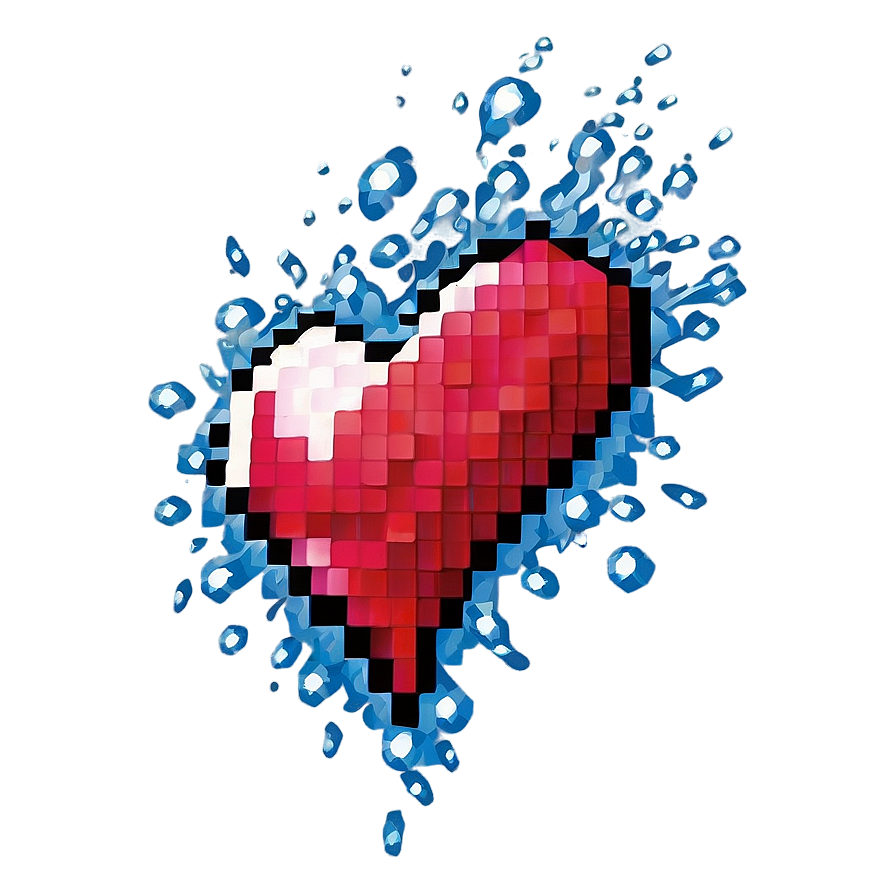 Pixel Heart Splash Png 05252024 PNG Image